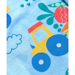Babyhug Cotton Knit Full Sleeves Printed Shirt - Blue