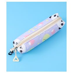 Babyhug Panda Print Fashion Backpacks with Pouch - Purple
