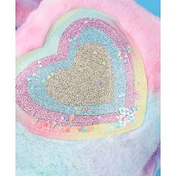 Babyhug Love Shaped Fur Sling Bag - Multicolor