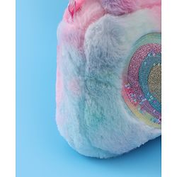 Babyhug Love Shaped Fur Sling Bag - Multicolor