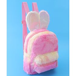 Babyhug Fur Rabbit Fashion Backpacks - Pink