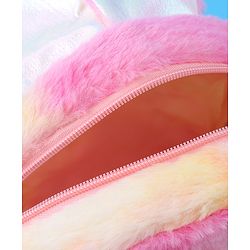 Babyhug Fur Rabbit Fashion Backpacks - Pink