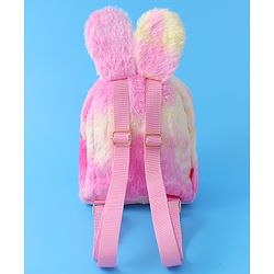 Babyhug Fur Rabbit Fashion Backpacks - Pink