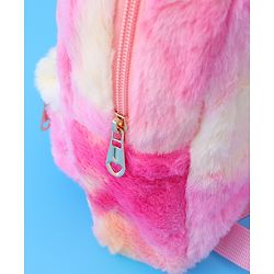 Babyhug Fur Rabbit Fashion Backpacks - Pink