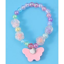 Babyhug Beaded Bracelets With Butterfly Applique Pack of 2 - Multicolor