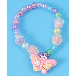 Babyhug Beaded Bracelets With Butterfly Applique Pack of 2 - Multicolor