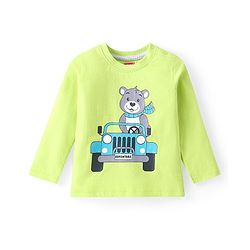 Babyhug Cotton Knit Full Sleeves T-Shirt With Stripes & Text Print Pack Of 3 - Multicolor