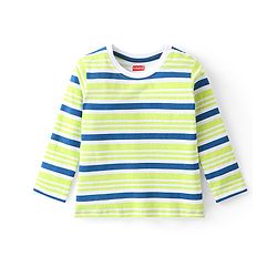 Babyhug Cotton Knit Full Sleeves T-Shirt With Stripes & Text Print Pack Of 3 - Multicolor