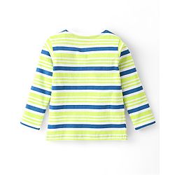 Babyhug Cotton Knit Full Sleeves T-Shirt With Stripes & Text Print Pack Of 3 - Multicolor