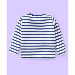 Babyhug 100% Cotton Knit Full Sleeves Striped T-Shirt With Wild Animals Print Pack of 7 - Multicolour