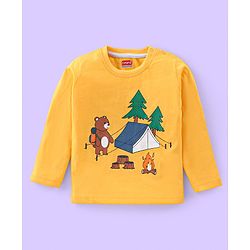 Babyhug 100% Cotton Knit Full Sleeves Striped T-Shirt With Wild Animals Print Pack of 7 - Multicolour