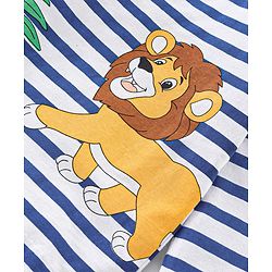 Babyhug 100% Cotton Knit Full Sleeves Striped T-Shirt With Wild Animals Print Pack of 7 - Multicolour