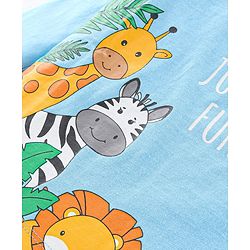 Babyhug 100% Cotton Knit Full Sleeves Striped T-Shirt With Wild Animals Print Pack of 7 - Multicolour