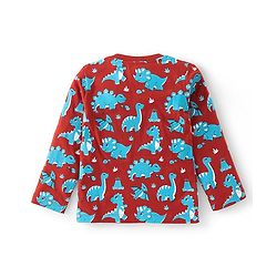 Babyhug Cotton Knit Full Sleeves T-Shirt with Dino & Striped Print Pack of 3 - Multicolor