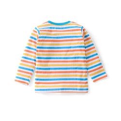 Babyhug Cotton Knit Full Sleeves T-Shirt with Striped & Text Print Pack of 3- Multicolor