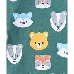 Babyhug Cotton Knit Full Sleeves T-Shirts with Bear & Fox Print Pack of 3 - Blue Green & Yellow