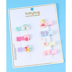 Babyhug Hair Pins and Clips Free Size pack of 7 - Multicolor