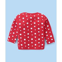 Babyhug Disney Interlock Knitted Full Sleeves Jhablas With Mickey Mouse Graphics Pack of 3 - White Blue & Red