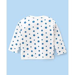 Babyhug Disney Interlock Knitted Full Sleeves Jhablas With Mickey Mouse Graphics Pack of 3 - White Blue & Red