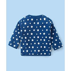 Babyhug Disney Interlock Knitted Full Sleeves Jhablas With Mickey Mouse Graphics Pack of 3 - White Blue & Red