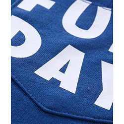 Babyhug Single Jersey Knit Striped  Half Sleeves T-Shirt with Bear Printed Dungaree - Red & Blue