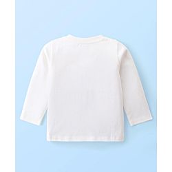 Babyhug Disney Single Jersey Knit Full Sleeves T-Shirt & Joggers Set With Micky Mouse Graphics - White & Blue