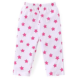 Babyhug Disney Cotton Knit Full Sleeves Front Open Night Suit With Stars & Minnie Mouse Print - Off White
