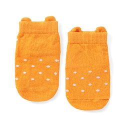 Cute Walk by Babyhug Anti Skid Ankle Length Antibacterial Knitted Striped & Polka Dots Design Socks Pack Of 3 - Blue White & Yellow