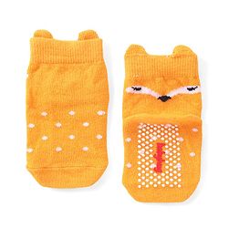 Cute Walk by Babyhug Anti Skid Ankle Length Antibacterial Knitted Striped & Polka Dots Design Socks Pack Of 3 - Blue White & Yellow