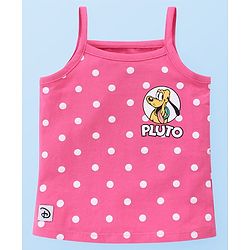 Babyhug Disney Cotton Lycra Knit Singlet Sleeves Slips With Minnie Mouse & Friends Graphics Pack of 3 - Pink & White