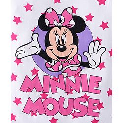 Babyhug Disney Interlock Knit Full Sleeves Polka Dots & Minnie Mouse & Friends Printed Romper with Frill Detailing Pack of 3 - Pink & White