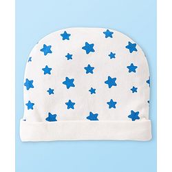 Babyhug Disney Interlock Knit Cap Mittens & Booties Set Mickey Mouse & Star Printed - White