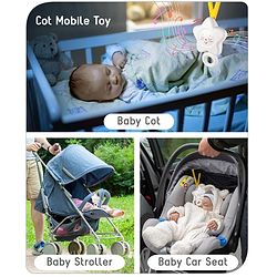 Babyhug Melodious Star Shaped Musical Cot Mobile - White