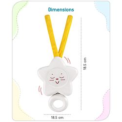 Babyhug Melodious Star Shaped Musical Cot Mobile - White