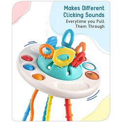 Babyhug Little Explorer's UFO Montessori Toy - Multicolor
