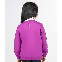 Babyhug 100% Cotton Knit Full Sleeves Sweatshirt with Star Graphics Sequined &  Foil Print - Pink