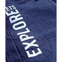 Babyhug Denim Washed Full Length  Jeans with Stretch- Blue