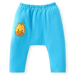 Babyhug  Cotton Knit Full Length Anti Microbial Diaper Leggings  with Animal Print Pack of 5 - Multicolour