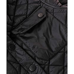 Babyhug Woven Full Sleeves Padded Hooded Solid Colour Jacket - Black