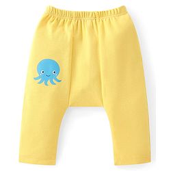 Babyhug Cotton Knit Anti-Microbial Ankle Length Diaper Leggings with Fish Print Pack of 5 - Multicolour