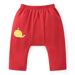Babyhug Cotton Knit Anti-Microbial Ankle Length Diaper Leggings with Fish Print Pack of 5 - Multicolour