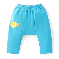 Babyhug Cotton Knit Anti-Microbial Ankle Length Diaper Leggings with Fish Print Pack of 5 - Multicolour