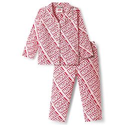 Babyhug Marvel Cotton Woven Full Sleeves Front Open Co-ords Night Suit With Avengers Print - Pink