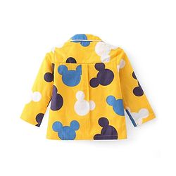 Babyhug Disney Cotton Woven Full Sleeves Night Suit with Mickey Mouse Print - Yellow