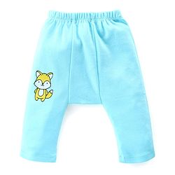 Babyhug Cotton Knit Anti-Microbial Ankle Length Diaper Pants with Animal Print Pack of 3 - Blue & Red