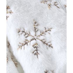 Babyhug Woven Full Sleeves Front Open Hooded Fur Jacket With Snow Flex Design - Off White
