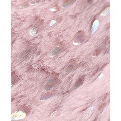 Babyhug Woven Full Sleeves Hooded Winter Fur Jacket with Pockets - Pink