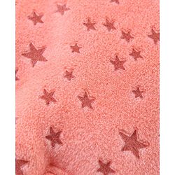 Babyhug Full Sleeves Hooded Sweatjacket With Stars Design - Orange