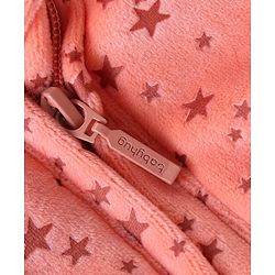Babyhug Full Sleeves Hooded Sweatjacket With Stars Design - Orange