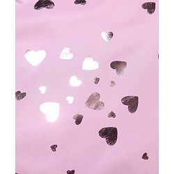 Babyhug Full Sleeves Hooded  Winter Romper Hearts Foil Print - Pink